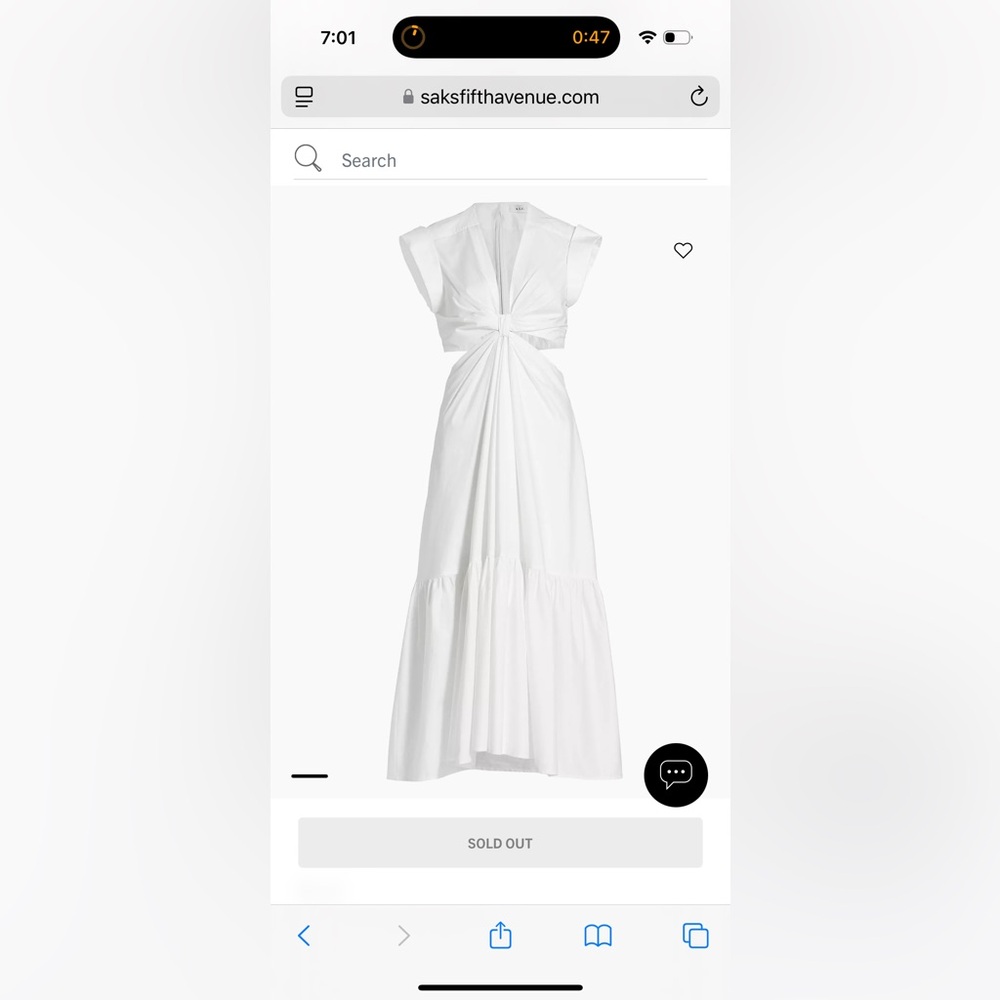 A.L.C. Alexandria Cut-Out Midi-Dress Size 4